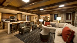 Comfortable, open space complete with kitchen, dining room and living area