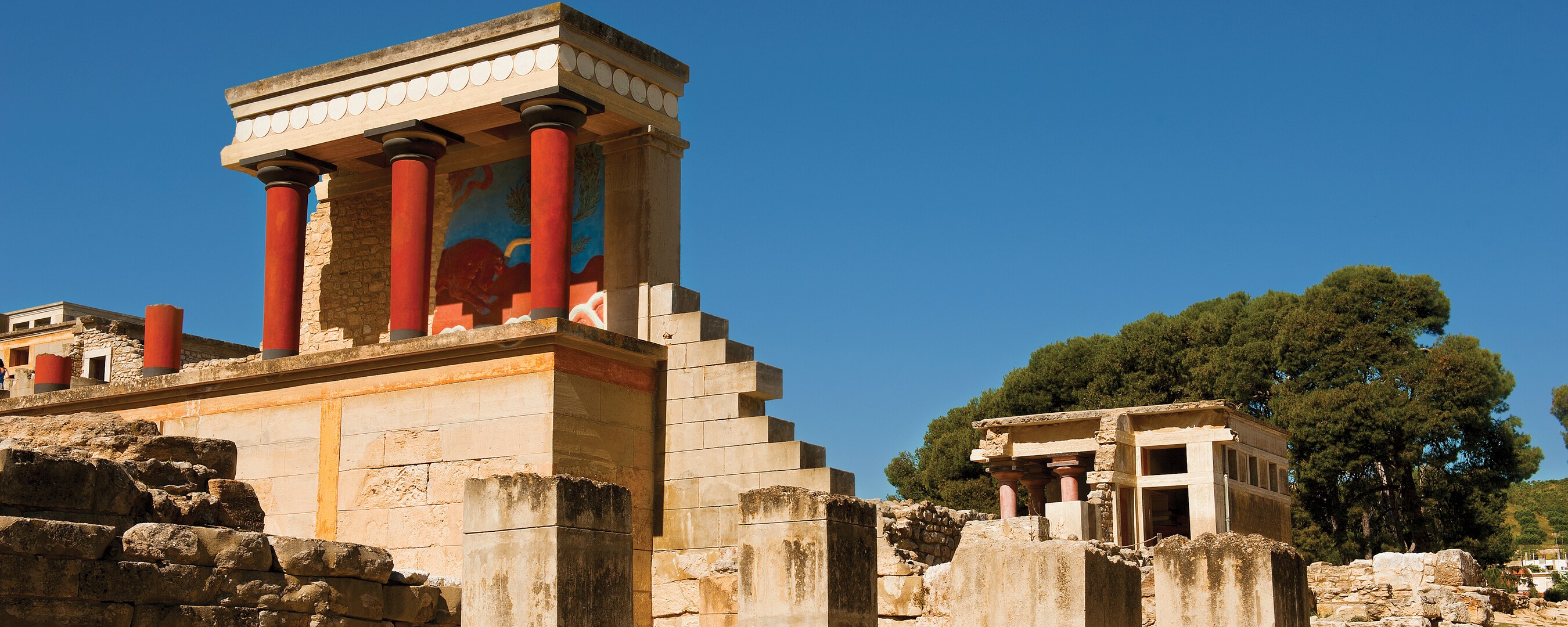 The columned ruins of an ancient house