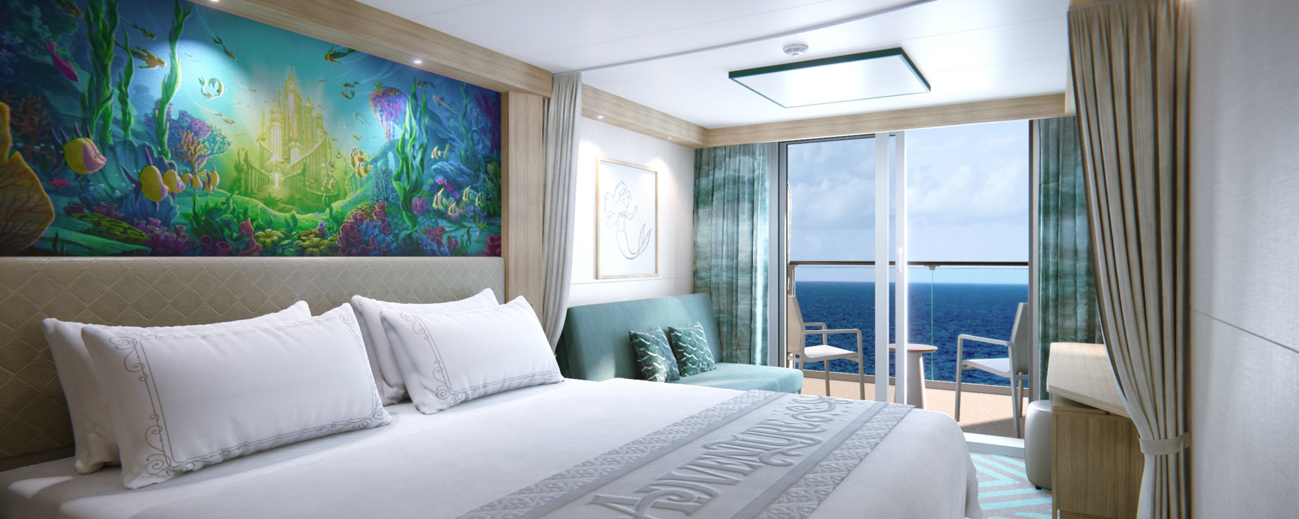 Disney Adventure Staterooms Overview - 6A6B6C6D Mermaid BedView 5x2 