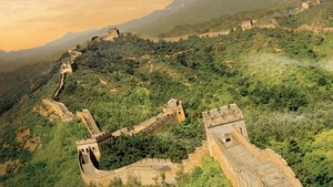 The Great Wall of China, viewed from above on Soarin’