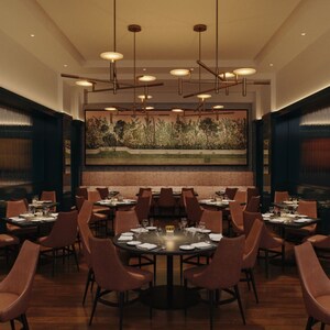 O salão de jantar do Bourbon Steak