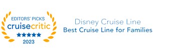 Um logotipo que diz "Escolha dos Editores Cruise Critic 2023" em inglês