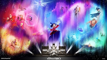 Uma ilustração da futura experiência cinematográfica noturna Wonderful World of Animation no Walt Disney World Resort