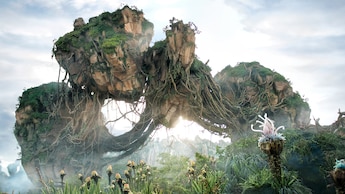 De magnifiques montagnes flottantes s’élèvent au-dessus de la Valley of Mo’ara à Pandora – The World of Avatar