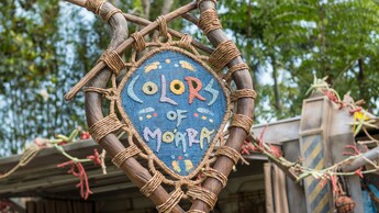 Un cartel tejido del puesto de pintura facial Colors of Mo’ara en Pandora – The World of Avatar