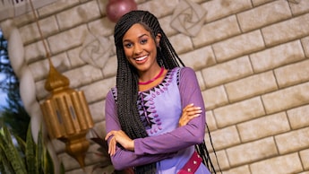 Asha from the Disney movie Wish at the Disneyland Resort