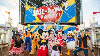 Kick off the fun on embarkation day with Mickey's Sail-A-Wave Party as you wave goodbye to the shore and hello to an amazing cruising adventure