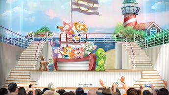 An artist rendering of the Duffy and Friends’ Wonderful Friendship stage show