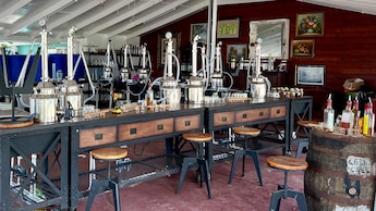 A rum distillery in Antigua, West Indies