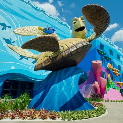 Statue of Finding Nemo's Crush at Disney's Art of Animation Resort