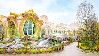 The exterior of the Tokyo DisneySea Fantasy Springs Hotel Fantasy Chateau at Tokyo Disney Resort