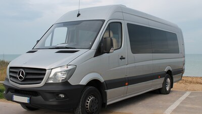 A late model Mercedes Benz van