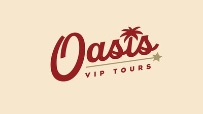 The Oasis VIP Tours logo featuring a palm tree as the letter I 