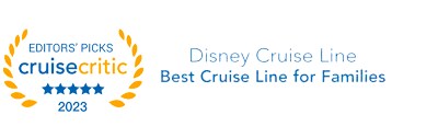 Um logotipo que diz "Escolha dos Editores Cruise Critic 2023" em inglês