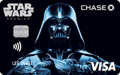 Chase Visa card with Darth Vader design