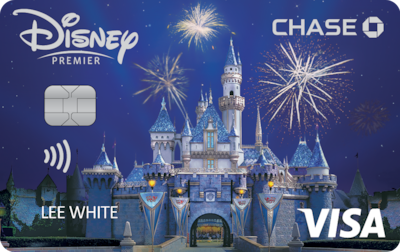 Chase Visa card with Sleeping Beauty Castle design