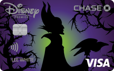 Chase Visa card featuring Maleficent design
