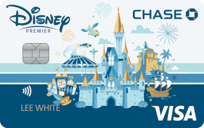 Chase Visa card featuring Retro Walt Disney World design