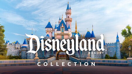 Sleeping Beauty Castle overlaid with text reading Disneyland Resort Collection