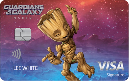 The Disney Inspire Visa credit card with Groot design