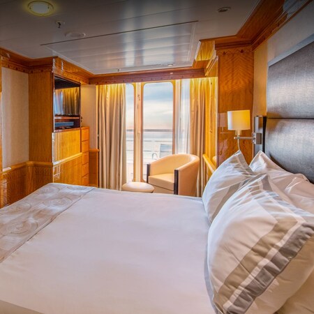 A Concierge Stateroom aboard a Disney cruise ship