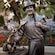 A statue of Mickey and Walt Disney at Disney California Adventure Park