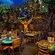 Atlas statue in dining room of Rainforest Cafe at Disney Springs Marketplace