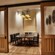 A private dining room behind sliding wood-paneled doors
