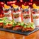 Avocado toast pieces on a platter next to 4 yogurt parfaits, at Chef Mickey’s