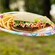 Korean Barbecue Sandwich served with French fries on a plate