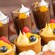 Chocolate mousse shooters and fruit tarts topped with fresh berries