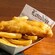A basket of Beer Battered Fish & Chips from Yorkshire County Fish Shop at Epcot