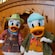 Donald Duck and Daisy Duck in camping outfits at Storytellers Café in Disney’s Grand Californian Hotel & Spa	