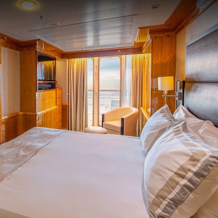 A Concierge Stateroom aboard a Disney cruise ship