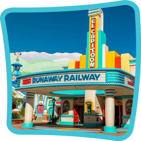 The exterior of Mickey & Minnie's Runaway Railway