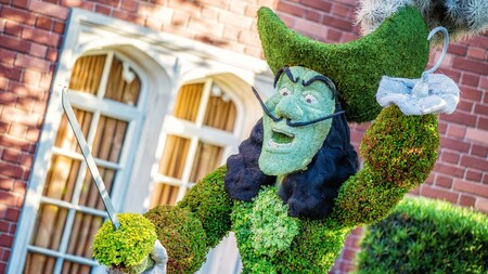 A topiary of Captain Hook