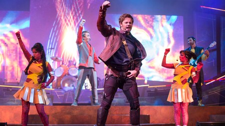 A live concert featuring bounty hunter Star Lord from the Marvel film Guardians of the Galaxy