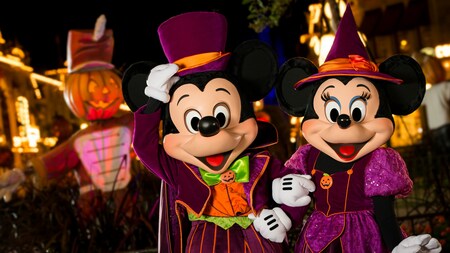 Mickey and Minnie at Mickey's Not So Scary Halloween Party at Magic Kingdom Park