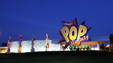 Sign at the entrance of Disney's Pop Century Resort