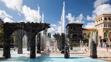 Children playing in the splash zone at Four Seasons Resort Orlando at Walt Disney World Resort