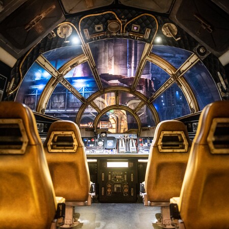 The cockpit of the Millennium Falcon