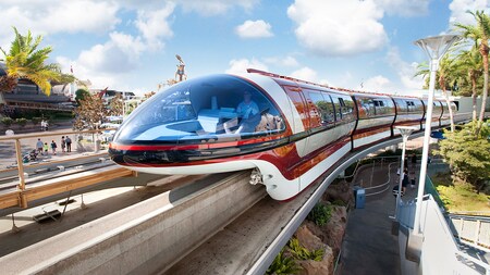 Ride the Disneyland Monorail transportation system around the Disneyland Resort