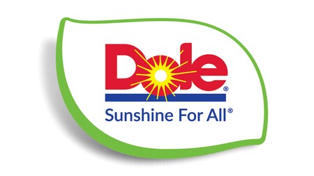The logo for Dole Food Company, with a tagline that says Sunshine For All