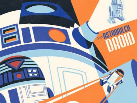 An illustrated poster of R2 D2 with text that reads 'Astromech Droid'