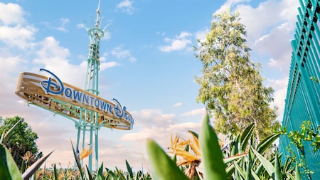A large sign that reads Downtown Disney