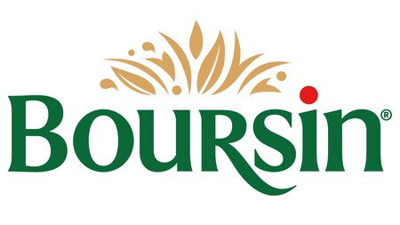 The brand logo for Boursin on a plain background