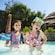 2 young girls playing in a swimming pool at Disney's Animal Kingdom Lodge