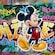 A graffiti style art print of Mickey Mouse wearing a crown with text that says Mickey Mouse, Disney and 1923