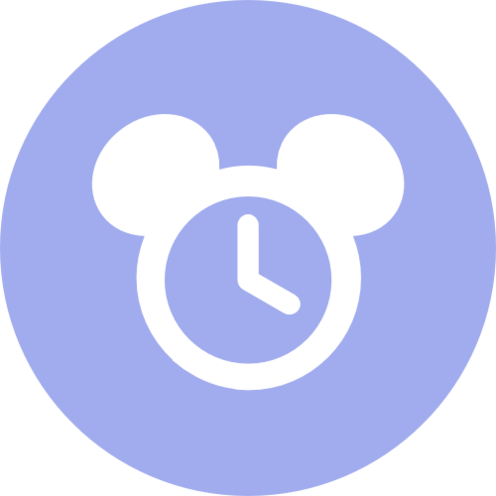 Un ícono que representa un simple reloj de Mickey Mouse