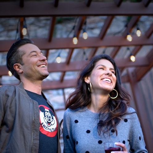 A couple drinking wine in Wine Country Trattoria